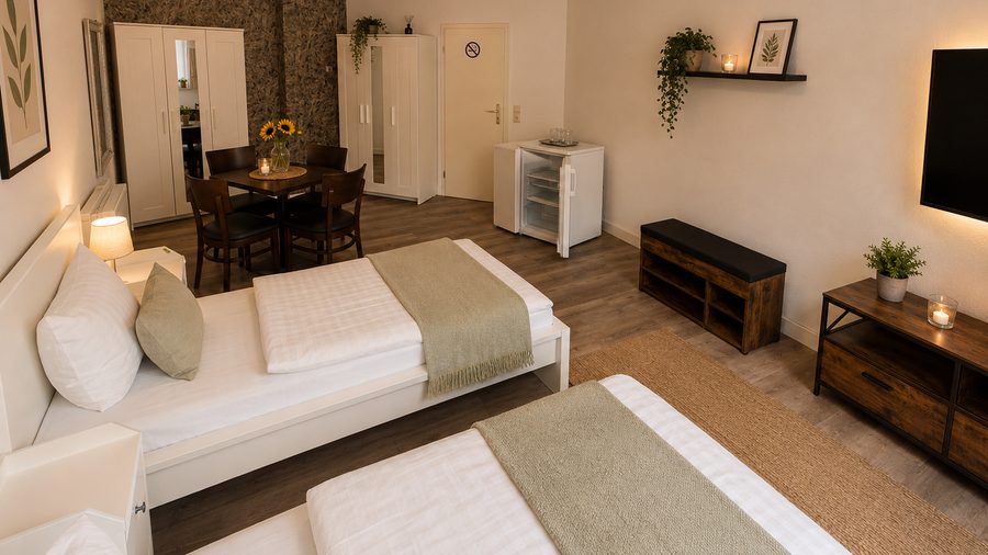 Mehrbettzimmer in der Kolpingstraße 112, Duisburg-Hamborn